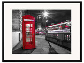 Gerahmter Kunstdruck Londoner Telefonzelle