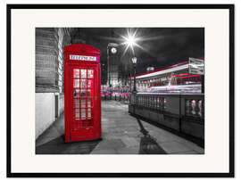 Gerahmter Kunstdruck Londoner Telefonzelle