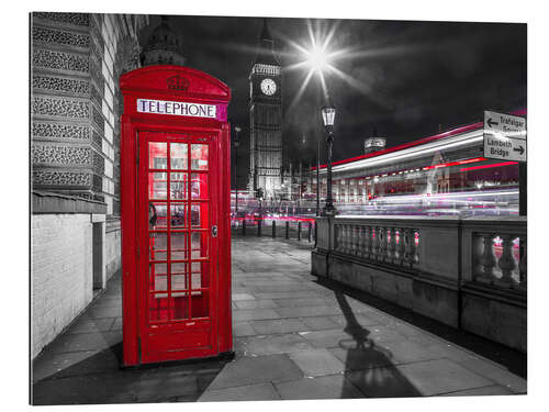 Quadro em plexi-alumínio Cabine telefónica em Londres