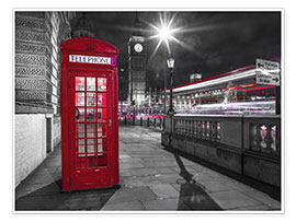 Poster London telephone box