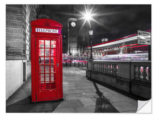 Självhäftande poster London telephone box