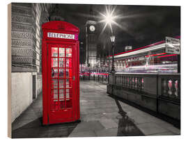 Trätavla London telephone box