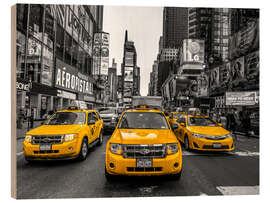 Tableau en bois Prendre un taxi à New York