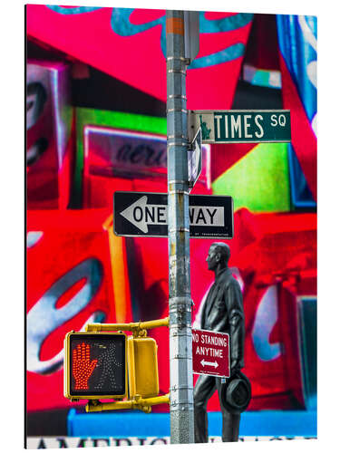 Aluminium print Times Square-sign, New York