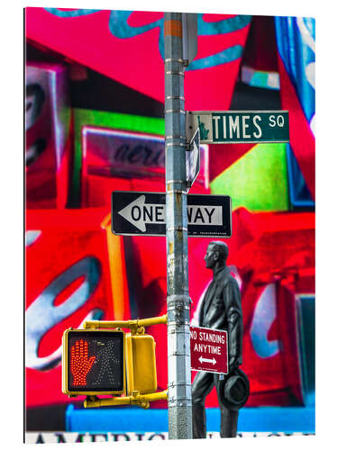 Stampa su plexi-alluminio Cartello di Times Square, New York