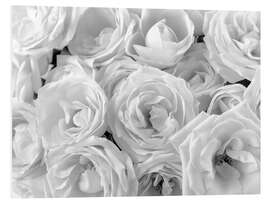 PVC-tavla White roses bouquet