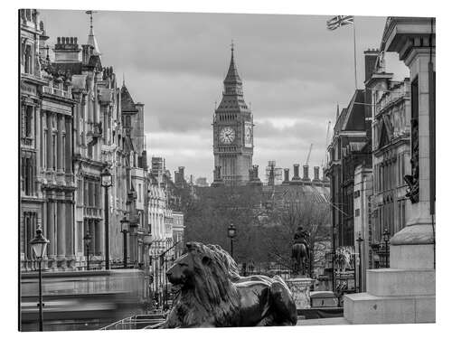 Aluminium print London cityscape b/w