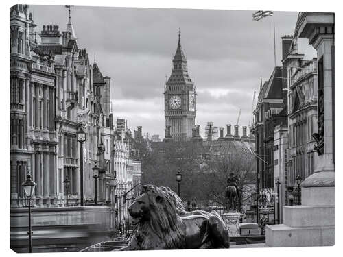 Canvas print London cityscape b/w