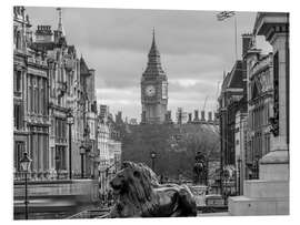 Foam board print London cityscape b/w