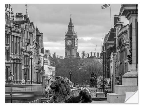 Sisustustarra London cityscape b/w