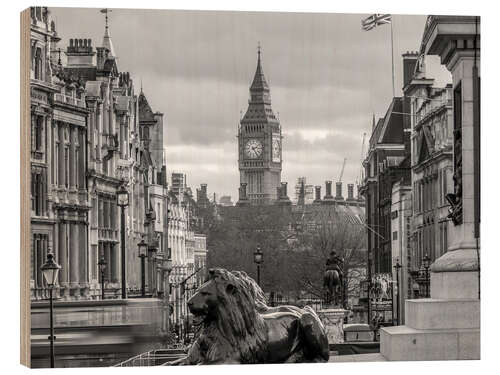 Puutaulu London cityscape b/w