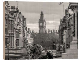 Puutaulu London cityscape b/w