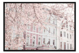 Gerahmter Kunstdruck Rosa Fassaden in London