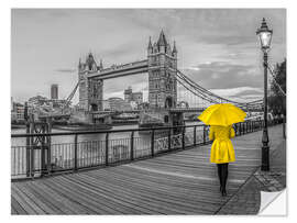 Sticker mural Une femme en jaune, Londres