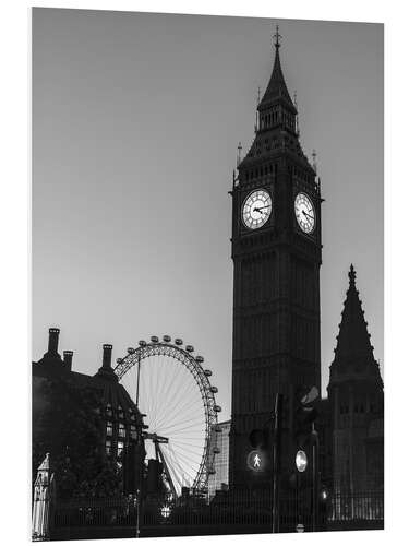 Foam board print Big Ben at night, London