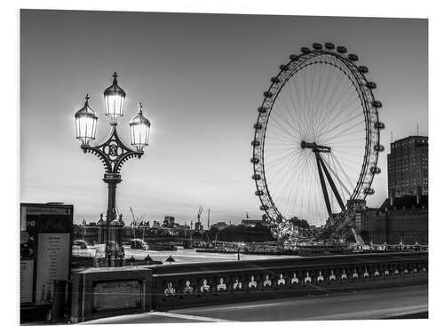 Tableau en PVC London Eye, n/b I