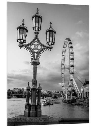 Foam board print London Eye, b/w II