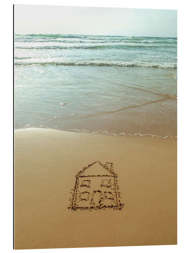 Tableau en plexi-alu A house in the sand