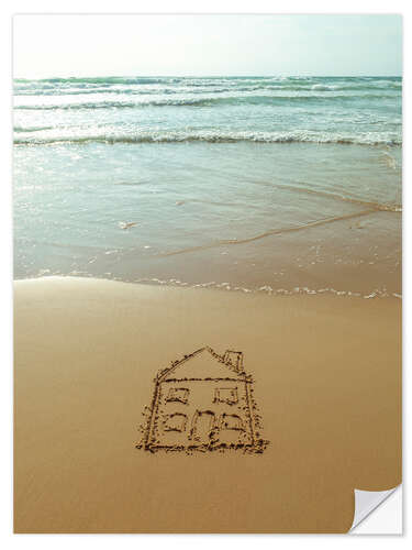 Wall sticker A house in the sand