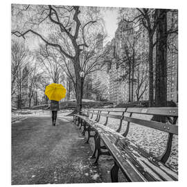 Cuadro de PVC Paraguas amarillo en Central Park