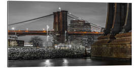 Gallery print Brooklyn Bridge, illuminated