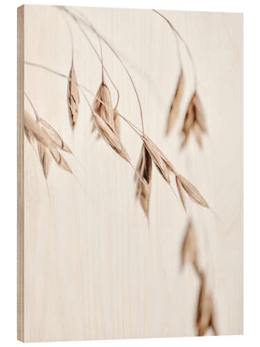 Tableau en bois Herbe séchée I