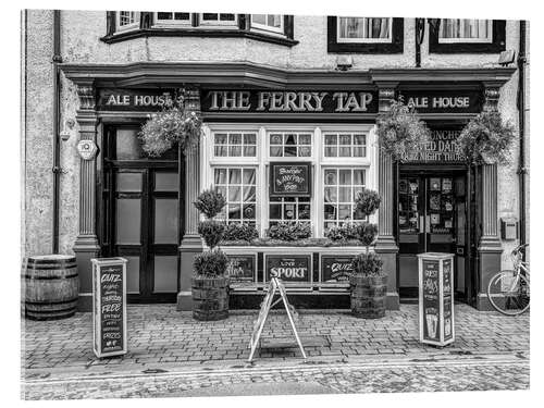 Acrylic print The Ferry Tap in Scotland, b/w