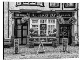 Aluminium print The Ferry Tap in Scotland, b/w