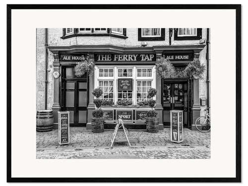 Kunsttryk i ramme The Ferry Tap in Scotland, b/w