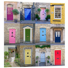 Foam board print Colourful doors