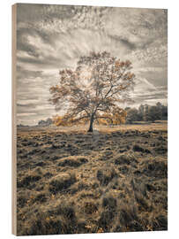 Holzbild Herbstlicher Baum