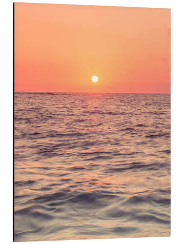 Aluminium print Sunset on the sea