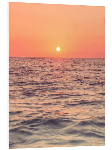 Foam board print Sunset on the sea