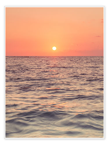 Poster Sonnenuntergang am Meer