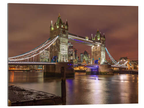 Gallery print London Tower Bridge, illuminated