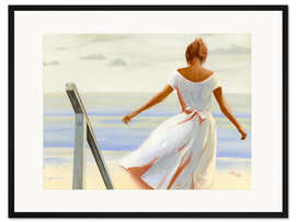 Gerahmter Kunstdruck Die Treppe zum Strand