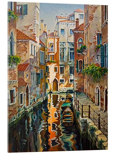 Akrylbilde Sunny alley in Venice