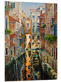 Foam board print Sunny alley in Venice