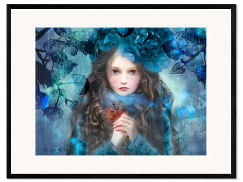 Framed art print Blue flowers