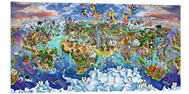 Foam board print World wonder world map II