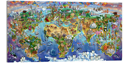 Galleriprint World wonder world map