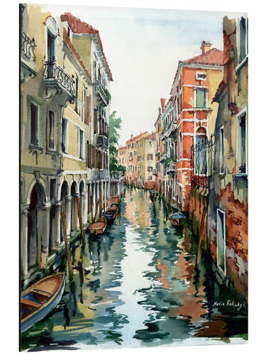 Aluminium print Venetian Canal