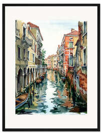Gerahmter Kunstdruck Venezianischer Kanal