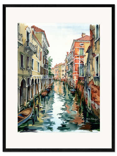 Framed art print Venetian Canal