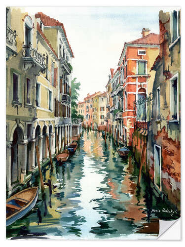 Selvklebende plakat Venetian Canal