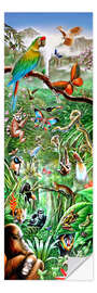 Sticker mural Panorama de la forêt tropicale