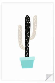 Sticker mural Cactus in a blue pot