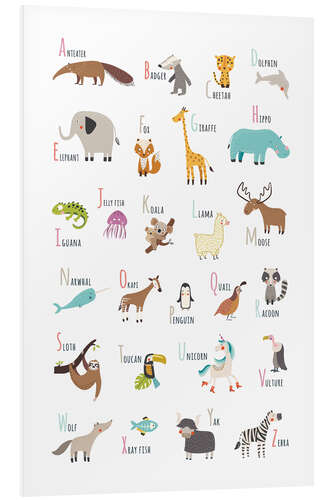 Foam board print Animal alphabet