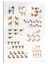 Galleriprint Educational numbers with dogs  (english)