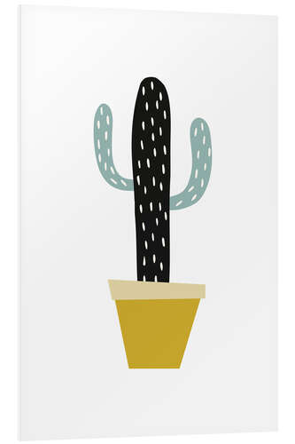 PVC print Cactus in a yellow pot